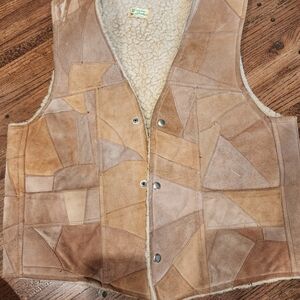 Men's Patchwork Suede Vest